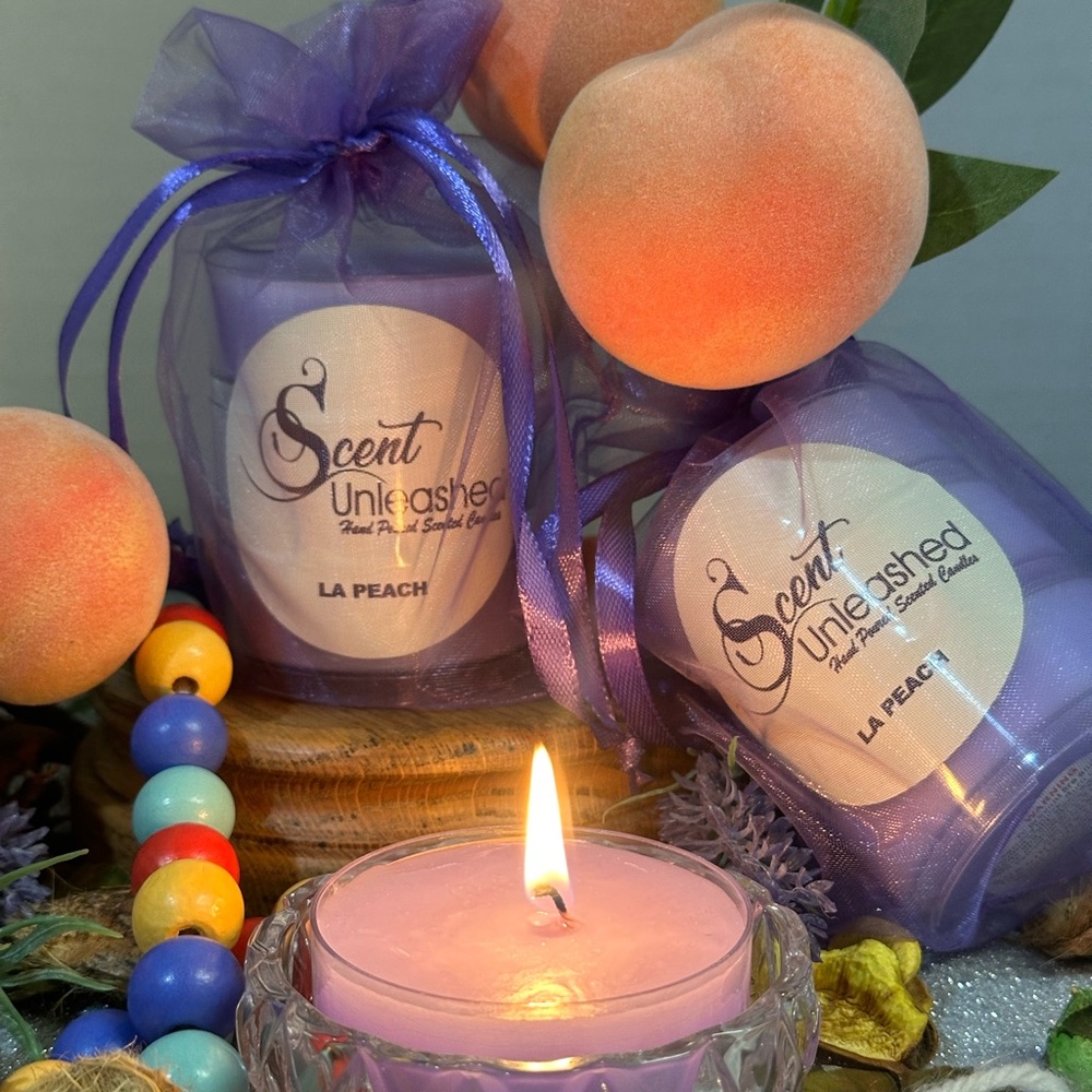 LA PEACH PREMIUM, SCENT UNLEASHED LLC SCENTED CANDLES